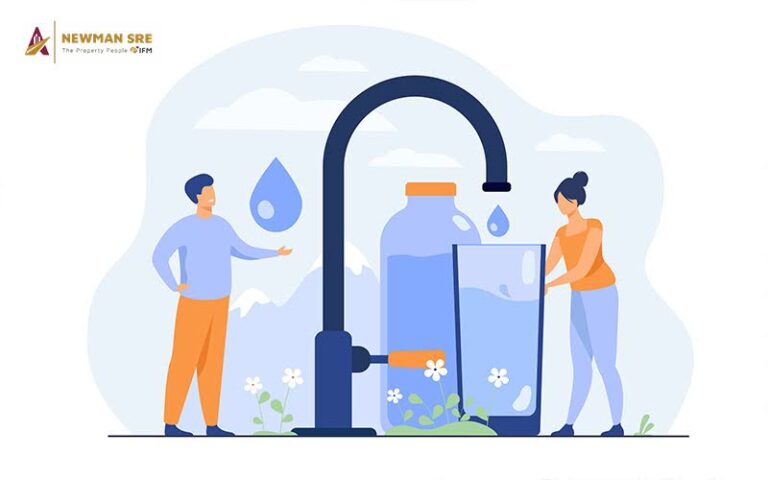 Cartoon illustrating water safety plan in Singapore.